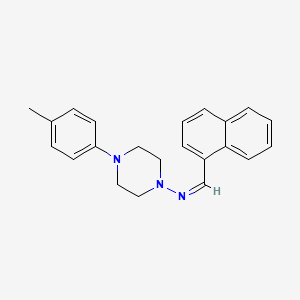 molecular formula C22H23N3 B11660843 (Z)-N-[4-(4-Methylphenyl)piperazin-1-YL]-1-(naphthalen-1-YL)methanimine 