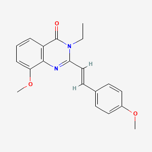 molecular formula C20H20N2O3 B1166085 4(3h)-Quinazolinone,3-ethyl-8-methoxy-2-(p-methoxystyryl)- CAS No. 110080-97-2