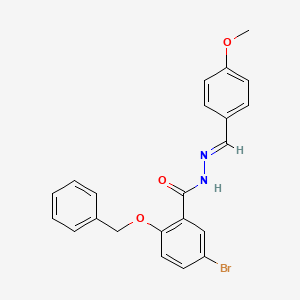 2-(benzyloxy)-5-bromo-N'-[(E)-(4-methoxyphenyl)methylidene]benzohydrazide