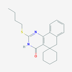 2-(butylsulfanyl)-3H-spiro[benzo[h]quinazoline-5,1'-cyclohexan]-4(6H)-one