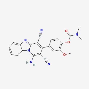 4-(1-Amino-2,4-dicyanopyrido[1,2-a]benzimidazol-3-yl)-2-methoxyphenyl dimethylcarbamate