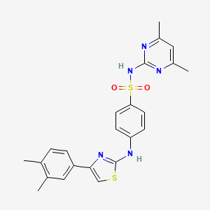 4-{[4-(3,4-dimethylphenyl)-1,3-thiazol-2-yl]amino}-N-(4,6-dimethylpyrimidin-2-yl)benzenesulfonamide