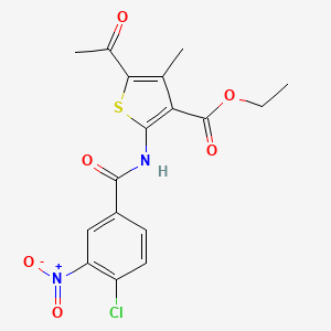 Ethyl 5-acetyl-2-{[(4-chloro-3-nitrophenyl)carbonyl]amino}-4-methylthiophene-3-carboxylate