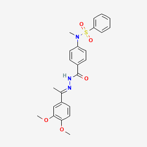 N-[4-({(2E)-2-[1-(3,4-dimethoxyphenyl)ethylidene]hydrazinyl}carbonyl)phenyl]-N-methylbenzenesulfonamide