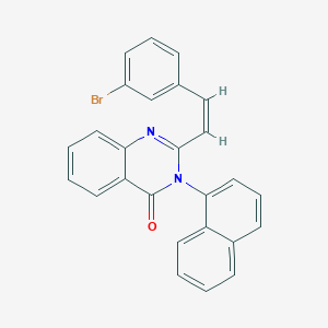 molecular formula C26H17BrN2O B11660981 2-[(Z)-2-(3-bromophenyl)ethenyl]-3-(naphthalen-1-yl)quinazolin-4(3H)-one 