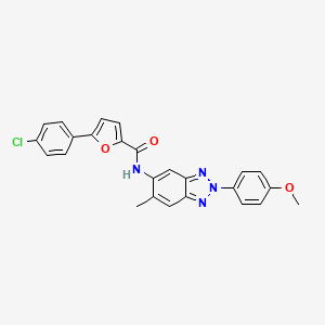 molecular formula C25H19ClN4O3 B11660990 5-(4-chlorophenyl)-N-[2-(4-methoxyphenyl)-6-methyl-2H-benzotriazol-5-yl]furan-2-carboxamide 