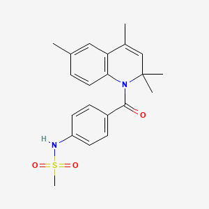 N-{4-[(2,2,4,6-tetramethylquinolin-1(2H)-yl)carbonyl]phenyl}methanesulfonamide