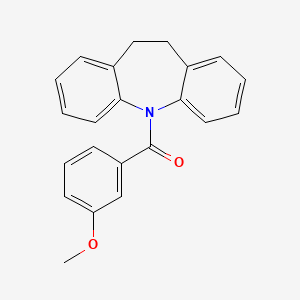 molecular formula C22H19NO2 B11661061 10,11-dihydro-5H-dibenzo[b,f]azepin-5-yl(3-methoxyphenyl)methanone 