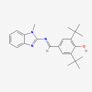 2,6-di-tert-butyl-4-{(E)-[(1-methyl-1H-benzimidazol-2-yl)imino]methyl}phenol