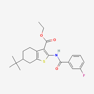 Ethyl 6-tert-butyl-2-{[(3-fluorophenyl)carbonyl]amino}-4,5,6,7-tetrahydro-1-benzothiophene-3-carboxylate