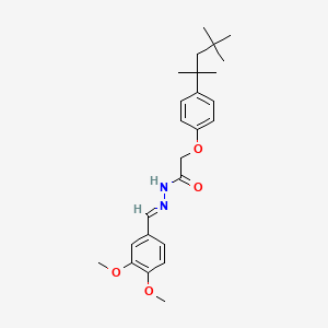 N'-[(E)-(3,4-dimethoxyphenyl)methylidene]-2-[4-(2,4,4-trimethylpentan-2-yl)phenoxy]acetohydrazide