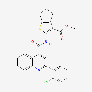 methyl 2-({[2-(2-chlorophenyl)quinolin-4-yl]carbonyl}amino)-5,6-dihydro-4H-cyclopenta[b]thiophene-3-carboxylate