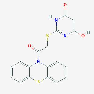 2-[(4,6-dihydroxypyrimidin-2-yl)sulfanyl]-1-(10H-phenothiazin-10-yl)ethanone