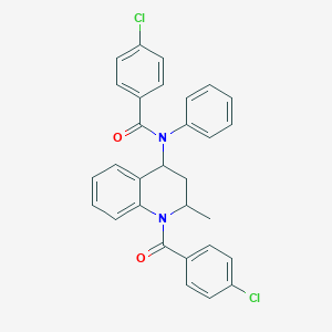 4-chloro-N-{1-[(4-chlorophenyl)carbonyl]-2-methyl-1,2,3,4-tetrahydroquinolin-4-yl}-N-phenylbenzamide