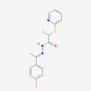 N'-[(1E)-1-(4-iodophenyl)ethylidene]-2-(pyridin-2-ylsulfanyl)propanehydrazide