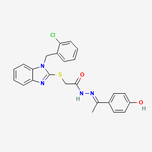 2-{[1-(2-Chlorobenzyl)-1H-benzimidazol-2-YL]sulfanyl}-N'-[(E)-1-(4-hydroxyphenyl)ethylidene]acetohydrazide