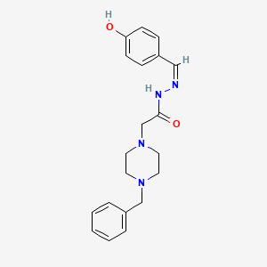 2-(4-benzylpiperazin-1-yl)-N'-[(Z)-(4-hydroxyphenyl)methylidene]acetohydrazide