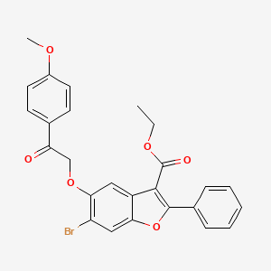 Ethyl 6-bromo-5-[2-(4-methoxyphenyl)-2-oxoethoxy]-2-phenyl-1-benzofuran-3-carboxylate