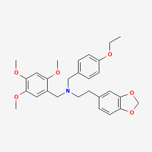 2-(1,3-benzodioxol-5-yl)-N-(4-ethoxybenzyl)-N-(2,4,5-trimethoxybenzyl)ethanamine