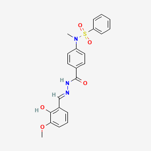 N-(4-{[(2E)-2-(2-hydroxy-3-methoxybenzylidene)hydrazinyl]carbonyl}phenyl)-N-methylbenzenesulfonamide