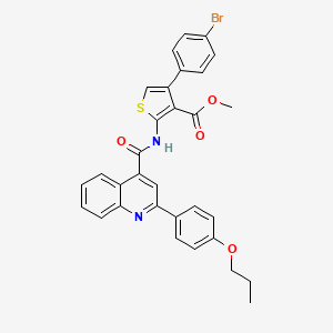 Methyl 4-(4-bromophenyl)-2-({[2-(4-propoxyphenyl)quinolin-4-yl]carbonyl}amino)thiophene-3-carboxylate