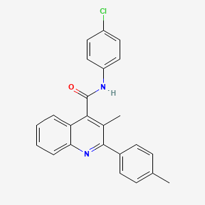 N-(4-chlorophenyl)-3-methyl-2-(4-methylphenyl)quinoline-4-carboxamide