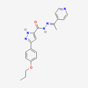 3-(4-propoxyphenyl)-N'-[(1E)-1-(pyridin-4-yl)ethylidene]-1H-pyrazole-5-carbohydrazide