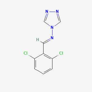 molecular formula C9H6Cl2N4 B11661484 N-[(E)-(2,6-dichlorophenyl)methylidene]-4H-1,2,4-triazol-4-amine 