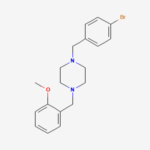 1-[(4-Bromophenyl)methyl]-4-[(2-methoxyphenyl)methyl]piperazine