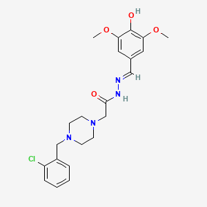 2-[4-(2-chlorobenzyl)piperazin-1-yl]-N'-[(E)-(4-hydroxy-3,5-dimethoxyphenyl)methylidene]acetohydrazide