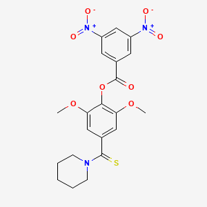 2,6-Dimethoxy-4-(piperidin-1-ylcarbonothioyl)phenyl 3,5-dinitrobenzoate