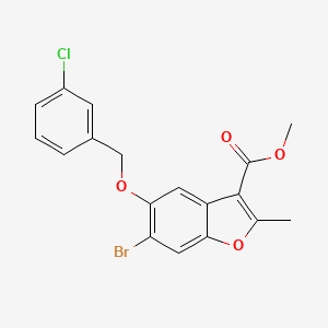 Methyl 6-bromo-5-[(3-chlorophenyl)methoxy]-2-methyl-1-benzofuran-3-carboxylate