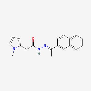 molecular formula C19H19N3O B11661570 2-(1-Methyl-1H-pyrrol-2-YL)-N'-(1-(2-naphthyl)ethylidene)acetohydrazide 