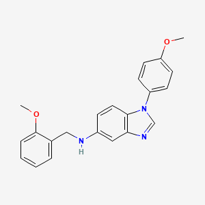 molecular formula C22H21N3O2 B11661582 N-(2-methoxybenzyl)-1-(4-methoxyphenyl)-1H-benzimidazol-5-amine 