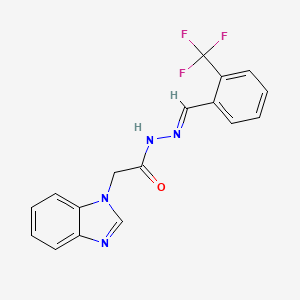 2-(1H-benzimidazol-1-yl)-N'-{(E)-[2-(trifluoromethyl)phenyl]methylidene}acetohydrazide