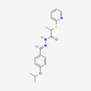 N'-{(E)-[4-(propan-2-yloxy)phenyl]methylidene}-2-(pyridin-2-ylsulfanyl)propanehydrazide