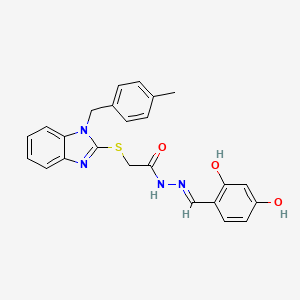 N'-[(E)-(2,4-Dihydroxyphenyl)methylidene]-2-{[1-(4-methylbenzyl)-1H-benzimidazol-2-YL]sulfanyl}acetohydrazide