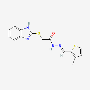 2-(1H-Benzimidazol-2-ylsulfanyl)-N'-[(E)-(3-methyl-2-thienyl)methylidene]acetohydrazide