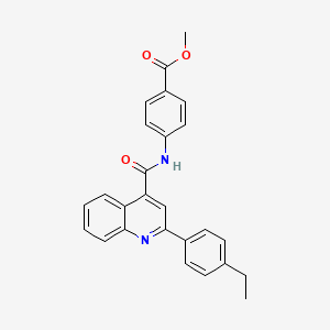 molecular formula C26H22N2O3 B11661694 Methyl 4-({[2-(4-ethylphenyl)quinolin-4-yl]carbonyl}amino)benzoate 