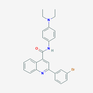 molecular formula C26H24BrN3O B11661805 2-(3-bromophenyl)-N-[4-(diethylamino)phenyl]quinoline-4-carboxamide 