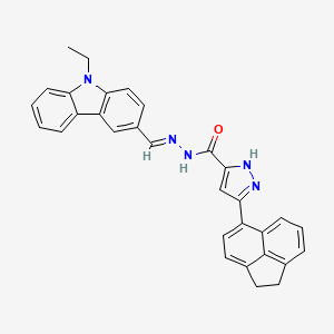 3-(1,2-Dihydro-5-acenaphthylenyl)-N'-[(E)-(9-ethyl-9H-carbazol-3-YL)methylidene]-1H-pyrazole-5-carbohydrazide