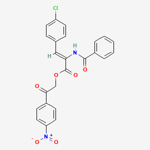 2-(4-nitrophenyl)-2-oxoethyl (2Z)-2-(benzoylamino)-3-(4-chlorophenyl)acrylate