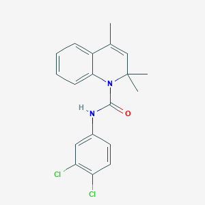 molecular formula C19H18Cl2N2O B11661852 N-(3,4-dichlorophenyl)-2,2,4-trimethylquinoline-1(2H)-carboxamide 