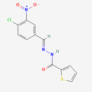 molecular formula C12H8ClN3O3S B11661860 N'-(4-chloro-3-nitrobenzylidene)-2-thiophenecarbohydrazide 