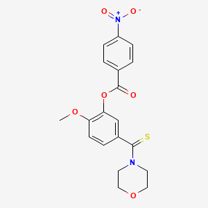 [2-methoxy-5-(morpholine-4-carbothioyl)phenyl] 4-nitrobenzoate