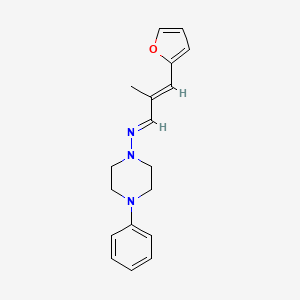 N-[(E,2E)-3-(2-furyl)-2-methyl-2-propenylidene]-4-phenyl-1-piperazinamine