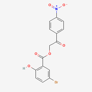 2-(4-Nitrophenyl)-2-oxoethyl 5-bromo-2-hydroxybenzoate