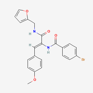 4-bromo-N-[(1Z)-3-[(furan-2-ylmethyl)amino]-1-(4-methoxyphenyl)-3-oxoprop-1-en-2-yl]benzamide