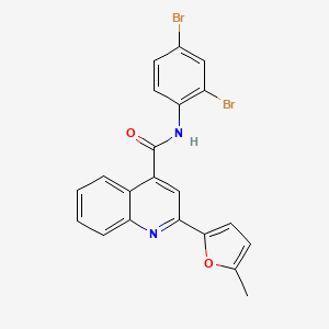 N-(2,4-dibromophenyl)-2-(5-methylfuran-2-yl)quinoline-4-carboxamide