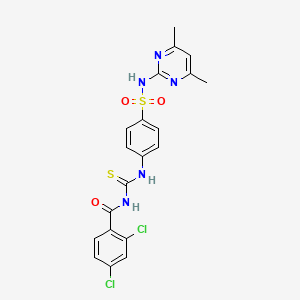 2,4-dichloro-N-({4-[(4,6-dimethylpyrimidin-2-yl)sulfamoyl]phenyl}carbamothioyl)benzamide